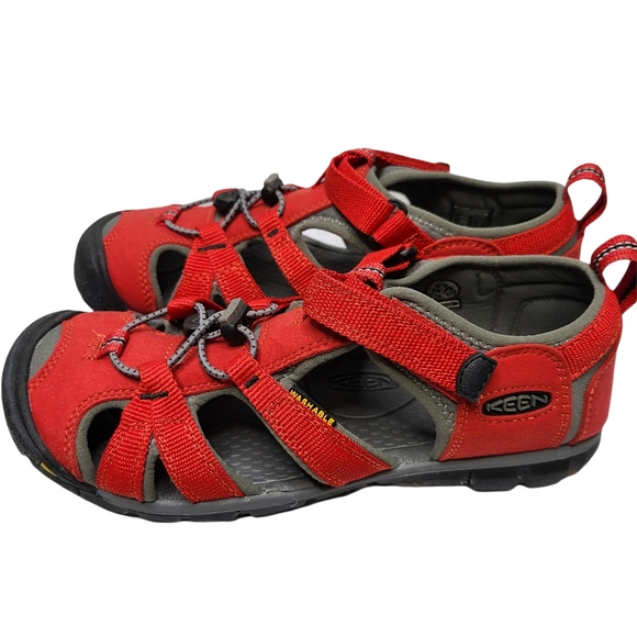 NWOT Big Kids Keen Seacamp II CNX Red Hybrid Water Sandal Racing Red Size 5 - Picture 5 of 8